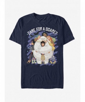 Disney Big Hero 6 Scare Baymax Blue T-Shirt for Men