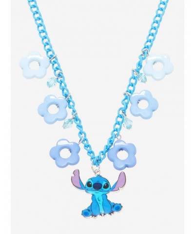 Disney Lilo & Stitch Flower Charm Necklace $5.42 Necklaces