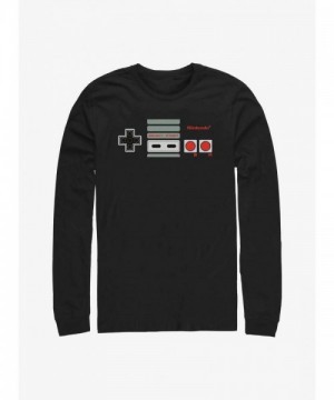 Nintendo NES Controller Unisex Long Sleeve T-Shirt - Black
