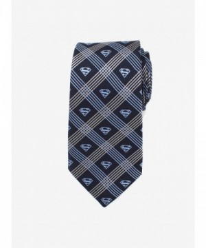 DC Comics Superman Emblem Navy Blue Silk Tie for Men