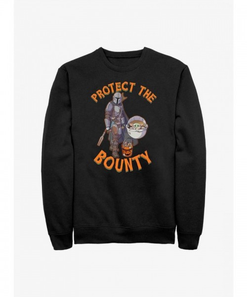 The Mandalorian Protect The Bounty Men's Cotton Blend Sweatshirt - Black