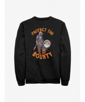 The Mandalorian Protect The Bounty Men's Cotton Blend Sweatshirt - Black