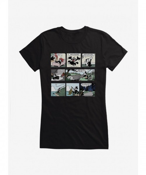 Felix Cat Comic T-Shirt for Girls - Soft Cotton Junior Sizes
