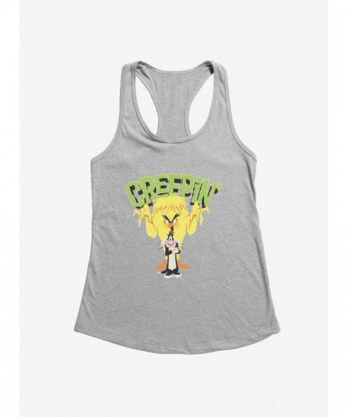 Looney Tunes Tweety Bird & Sylvester Creepy Monster Girls Tank Top