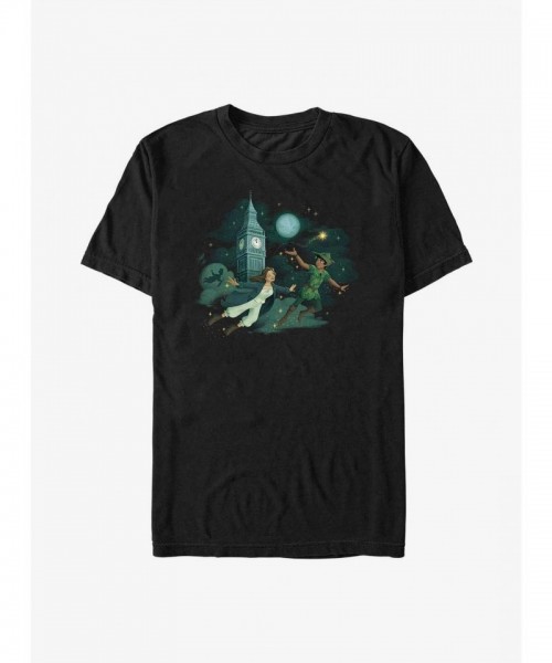Disney Peter Pan & Wendy Soaring London T-Shirt - Men's Black