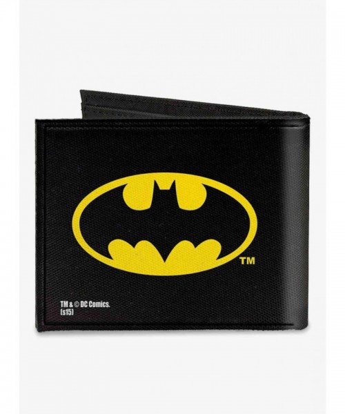 DC Comics Men's Batman High-Density Canvas Bifold Wallet