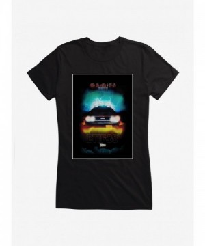 Back To The Future DeLorean Girls T-Shirt - Lightweight Cotton Poster Tee