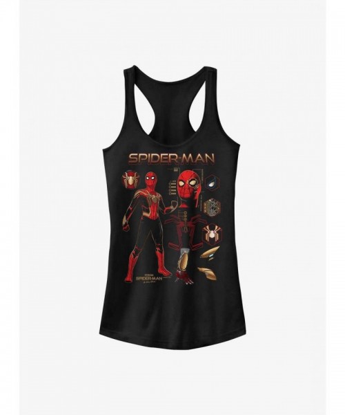 Marvel Girls No Way Home Spidey Graphic Tank Top - Black
