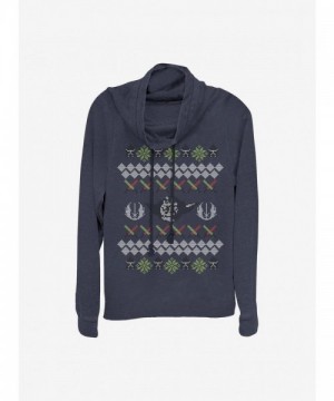 Star Wars Jedi Holiday Cowl Neck Sweatshirt for Girls - Blue