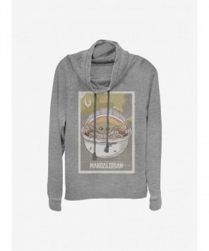 Star Wars Mandalorian Child Grey Long Sleeve Girls Top