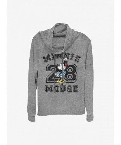 Disney Minnie Mouse Minnie Mouse Collegiate Cowlneck Long-Sleeve Girls Top $16.61 Tops