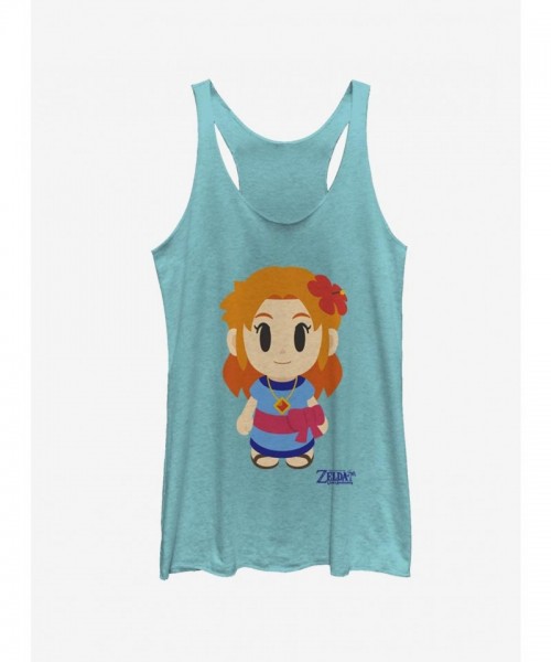 Nintendo Zelda Link's Awakening Marin Avatar Blue Girls Tank Top