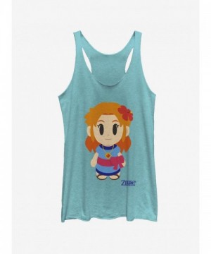 Nintendo Zelda Link's Awakening Marin Avatar Blue Girls Tank Top