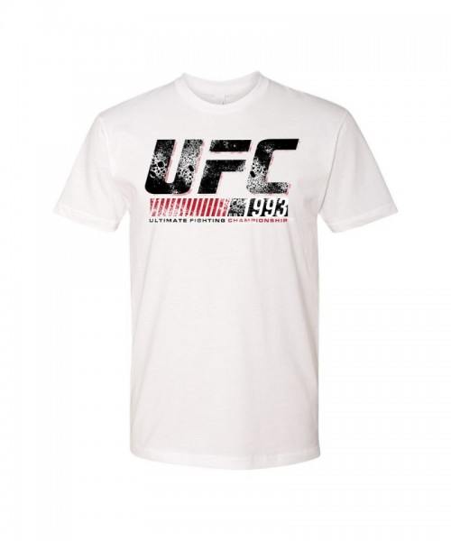 Men's Official UFC Acid Wash Vintage T-Shirt - White