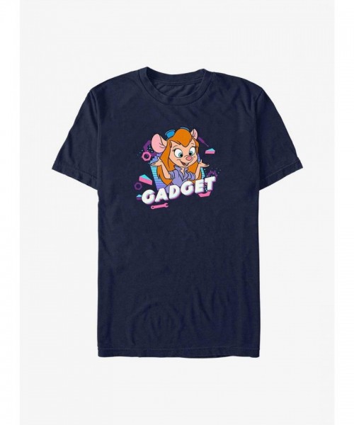 Disney Gadget Chip 'n' Dale Extra Soft Comfort T-Shirt - Blue Men's Size
