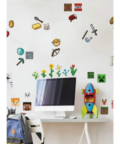 Minecraft Educational Wall Decals for Kids and Adults