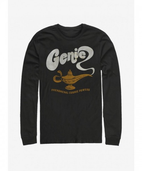 Disney Aladdin Genie Long Sleeve Tee for Men - Black