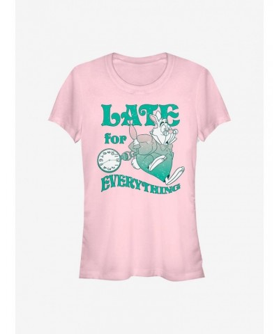 Disney Alice In Wonderland Late White Rabbit Girls T-Shirt $9.21 T-Shirts