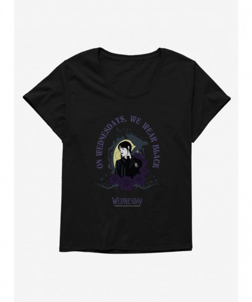 Wednesday's Black Tee for Plus Size Women