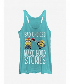 Despicable Me Minion Bad Choices Girls Tank Top - Blue