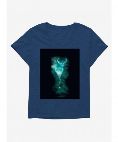 Harry Potter Stag Patronus Wand Tee for Plus Size Girls