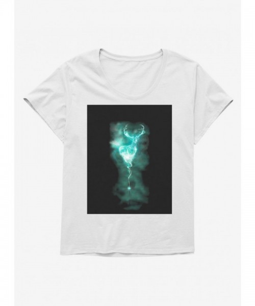 Harry Potter Stag Patronus Wand Tee for Plus Size Girls