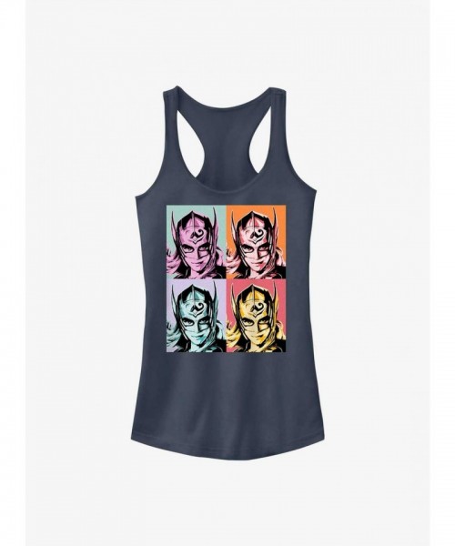 Marvel Mighty Thor Love and Thunder Girls Tank Top - Blue