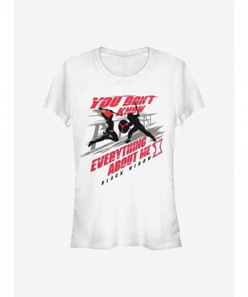 Marvel Girls' Black Widow Secret T-Shirt - White