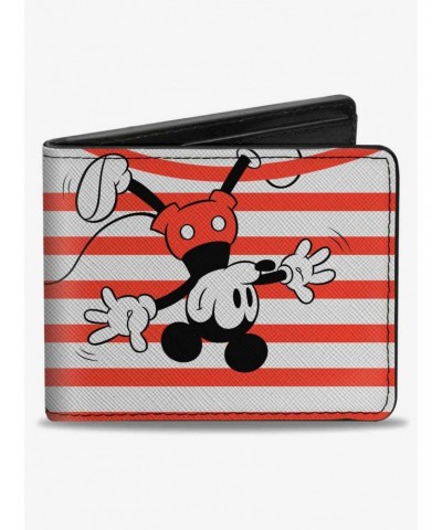 Disney Mickey Mouse Upside Down Pose Stripe Bifold Wallet $8.99 Wallets