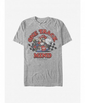Nintendo Grey One Track Mind T-Shirt for Men - Lightweight Comfort