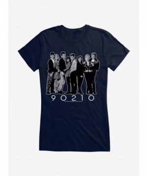 Beverly Hills 90210 Girls Lightweight Cast T-Shirt - Black & White