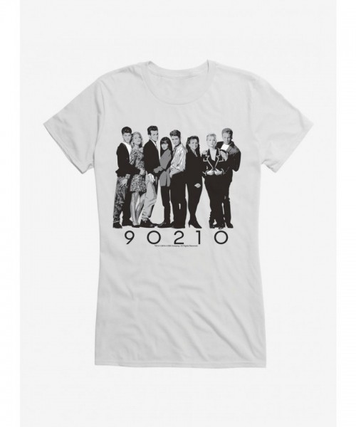 Beverly Hills 90210 Girls Lightweight Cast T-Shirt - Black & White