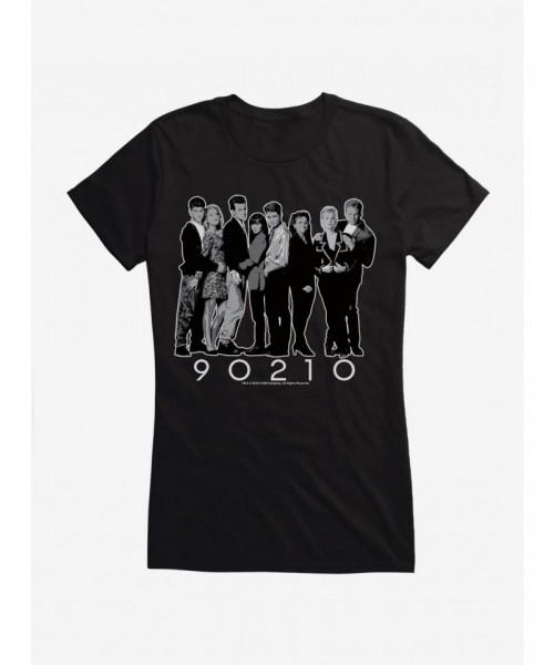 Beverly Hills 90210 Girls Lightweight Cast T-Shirt - Black & White