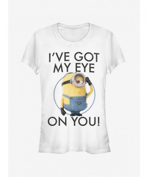Minion Got Eye on You Girls T-Shirt - White