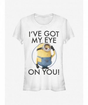 Minion Got Eye on You Girls T-Shirt - White
