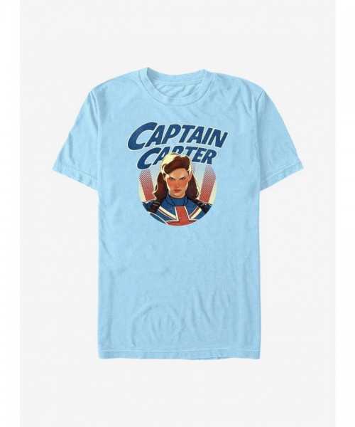Marvel Captain Carter Fierce T-Shirt for Men - Lightweight Comfort
