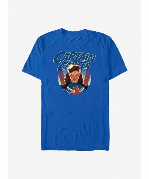 Marvel Captain Carter Fierce T-Shirt for Men - Lightweight Comfort