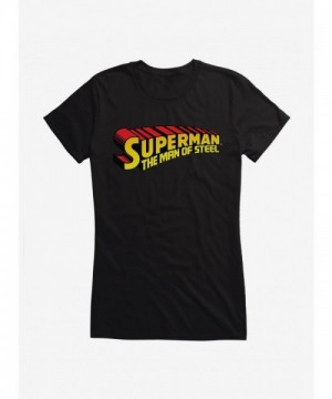 Superman Of Steel Logo Junior T-Shirt for Girls