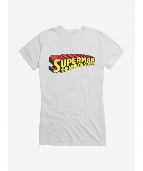 Superman Of Steel Logo Junior T-Shirt for Girls