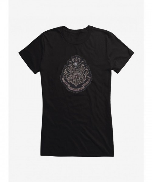 Harry Potter Hogwarts Crest Lightweight Cotton Girls T-Shirt