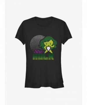 Marvel She Hulk Adorable Girls T-Shirt - Black
