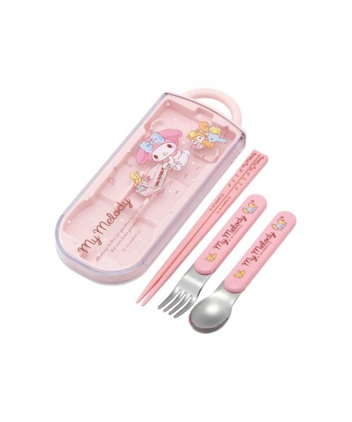 My Melody Trio Utensil Set - Portable & Reusable Fork, Spoon, Chopsticks
