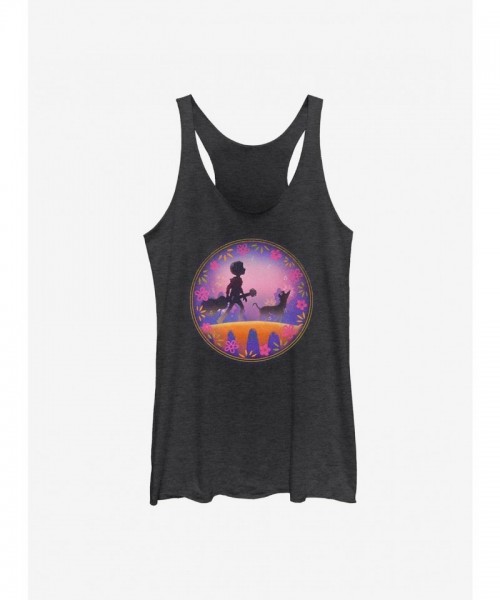 Disney Pixar Coco Land of The Dead Girls Tank Top - Black