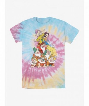 Disney Snow White Dwarfs Squad Tie-Dye T-Shirt - Unisex Multi