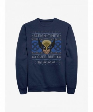 Marvel Wolverine Ugly Christmas Jumper for Men - Blue