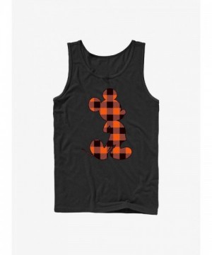 Disney Autumn Buffalo Check Tank Top for Men - Black