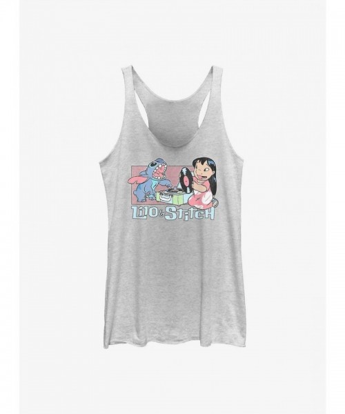 Disney Lilo & Stitch Girls White Tank Top