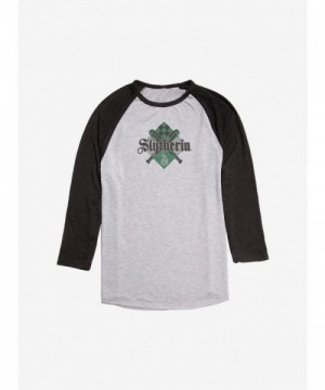 Harry Potter Unisex Slytherin Raglan Tee - Black