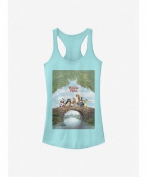 Disney Girls Cotton Winnie The Pooh Pooh Blue Tank Top