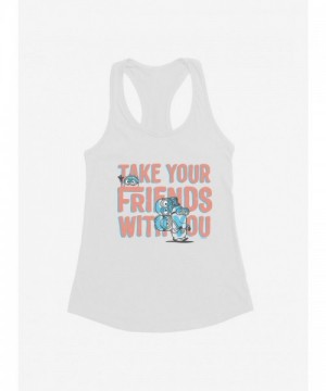 Minions No Man Left Behind Girls Cotton Tank Top - White